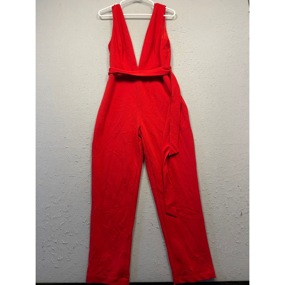 Showpo Jumpsuit Polyester Red US 8 EU 40 Womens